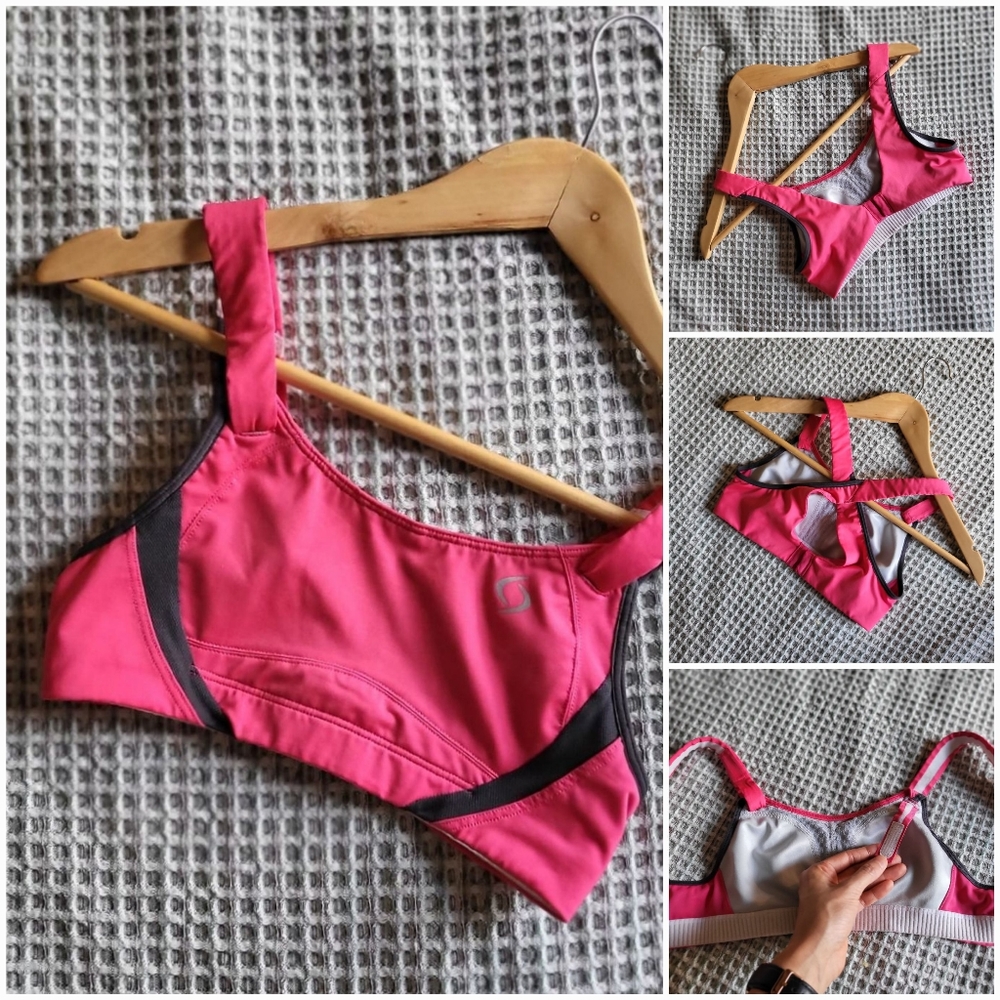 Bright Pink High Impact Sports Bra
